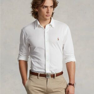 Polo by Ralph Lauren White Knit Oxford Shirt